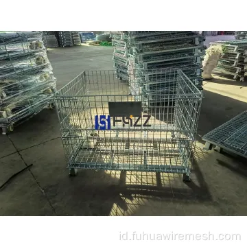 Hot Dipped Galvanis Galvanis Welded Foldable Storage Cage